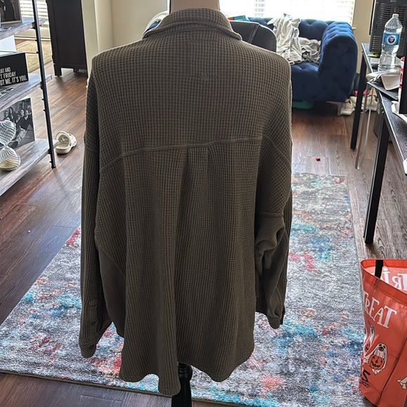 Aerie Anytime Waffle Oversized Shirt size XL - Picture 6 of 8